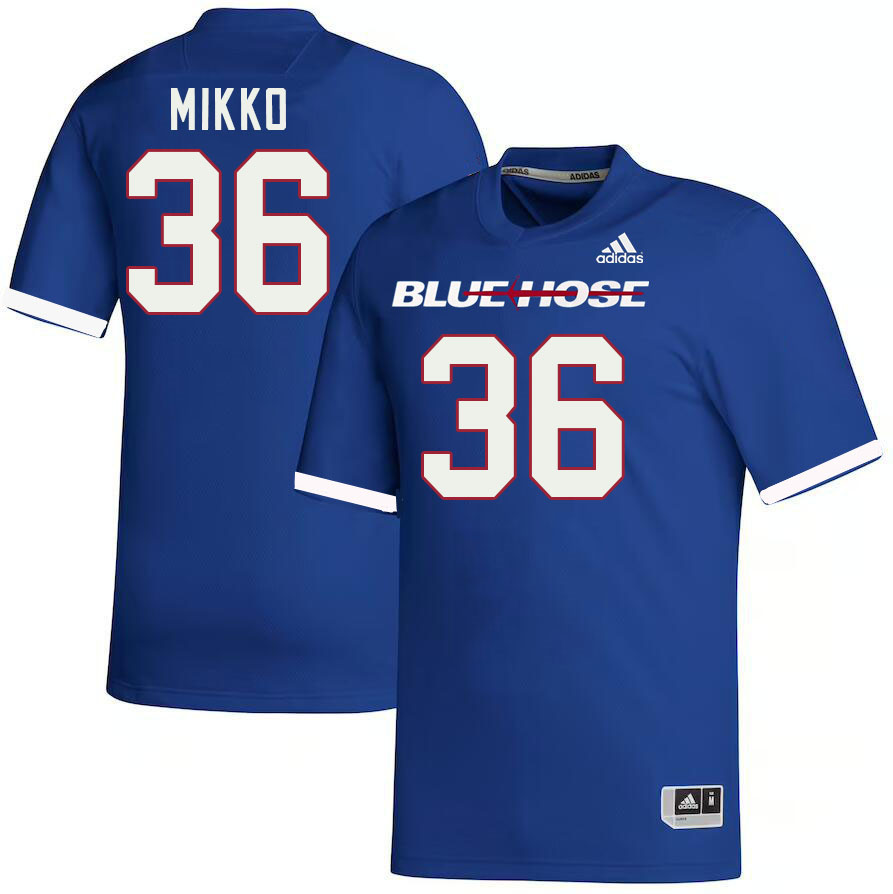 Men-Youth #36 Mack Mikko Presbyterian Blue Hose 2023 College Football Jerseys Stitched Sale-Blue